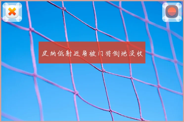 皮纳低射近角被门将倒地没收